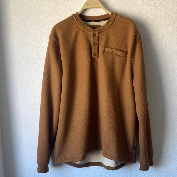 Lee Other - Lee Men's Henley Sweater - Tan